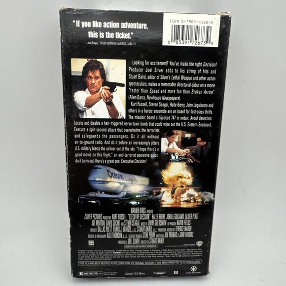 Executive Decision (VHS, 1996) Factory Sealed, Kurt Russell - Picture 2 of 3